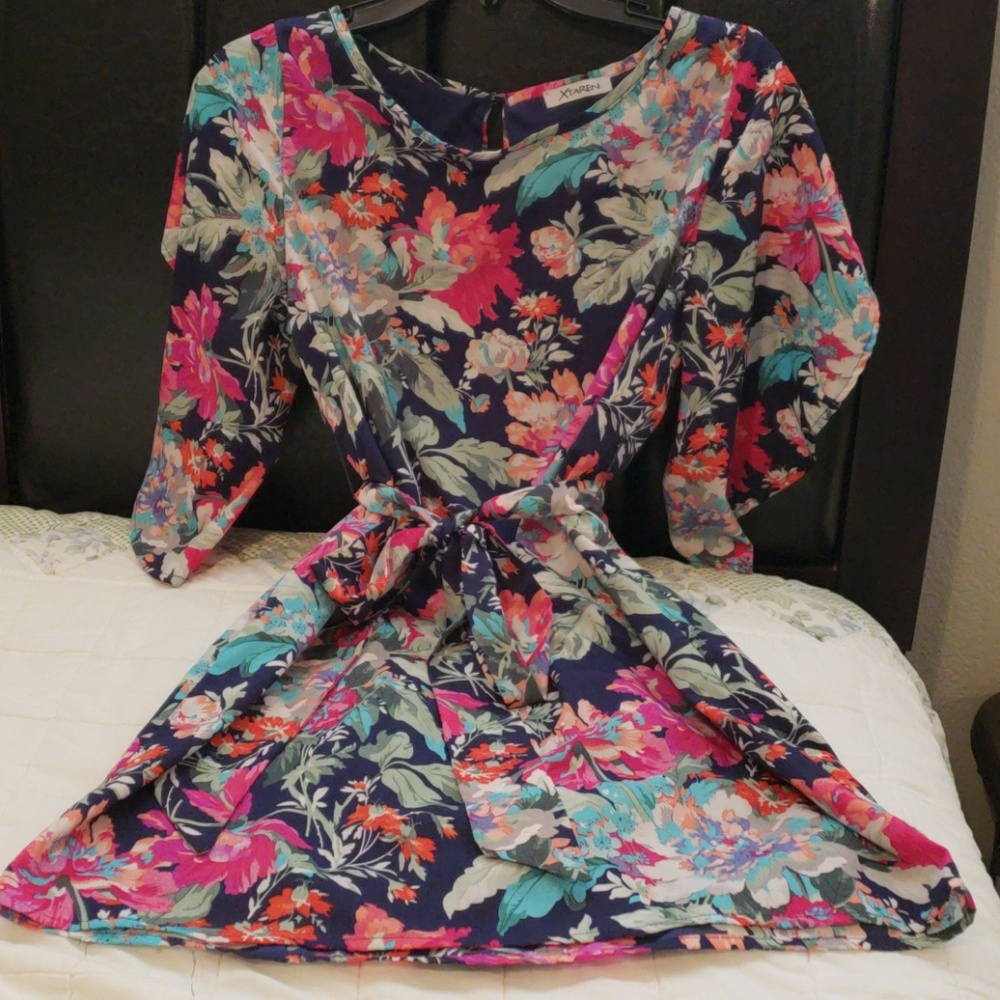 Flower print dress